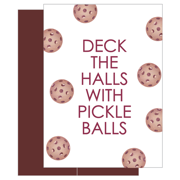 Pickleball Deck the Halls Greeting Card