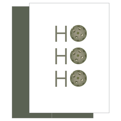 Pickleball Ho Ho Ho Greeting Card