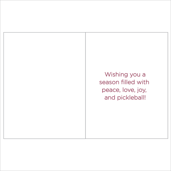 Pickleball Deck the Halls Greeting Card