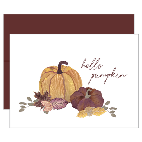 Autumn Hello Pumpkin Card