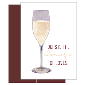 Champagne Love Card