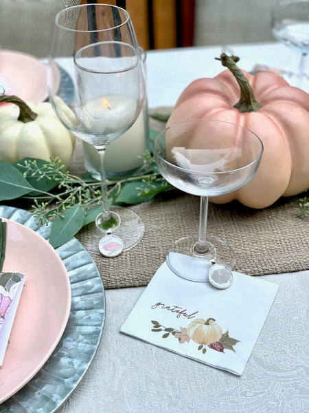 Modern Fall Grateful Cocktail Napkins