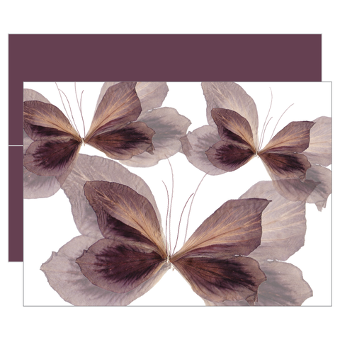 Maroon Memories Flutter Greeting Card