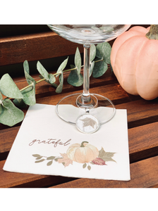 Modern Fall Grateful Cocktail Napkins