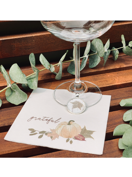 Modern Fall Grateful Cocktail Napkins