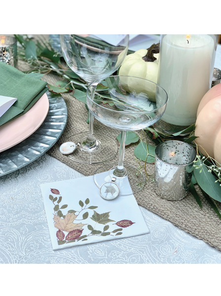 Modern Fall Leaves Cocktail Napkins