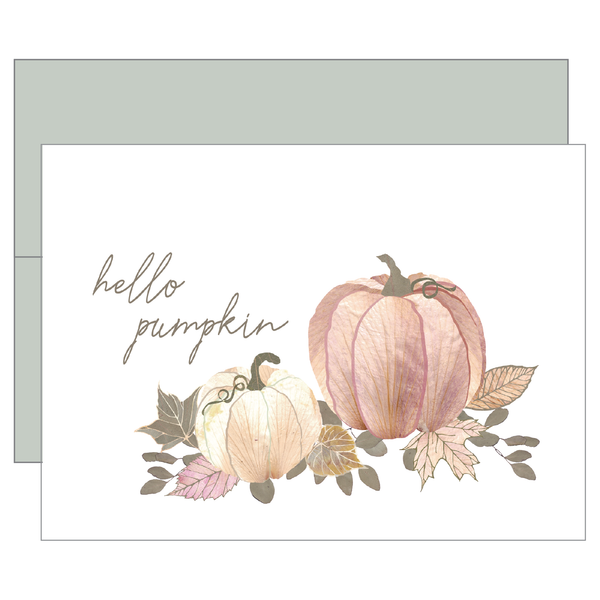 Modern Fall Hello Pumpkin Card