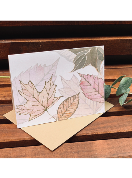 Modern Fall Leaves Card