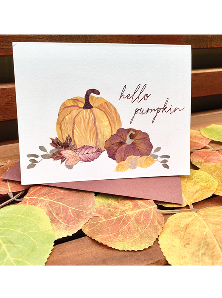 Autumn Hello Pumpkin Card