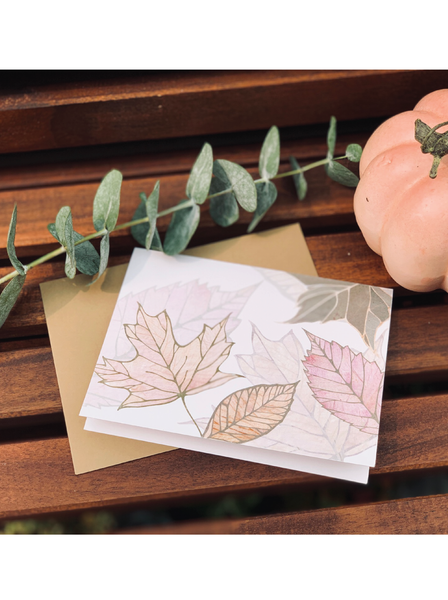 Modern Fall Leaves Card