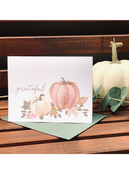 Modern Fall Grateful Card