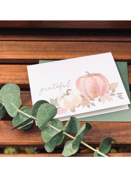 Modern Fall Grateful Card