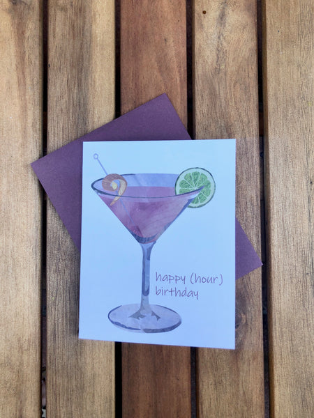 Cosmopolitan Birthday Card