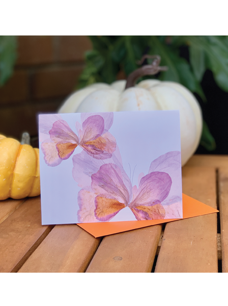 Amber Sky Flutter Greeting Card